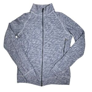 Vince • 100% Cotton Full Zip Jacket Heather Blue Size S